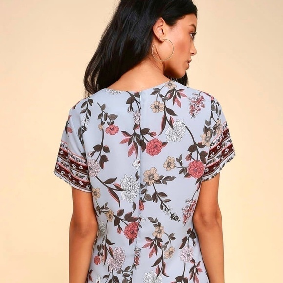 Lulu’s Boho “Floral Flirt” Cute Tshirt Shift Dress - Picture 10 of 13